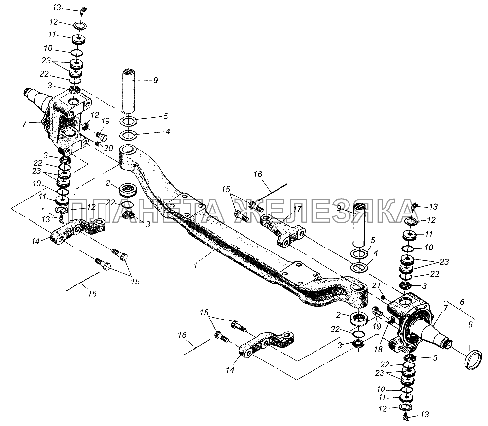 Балка передней оси МАЗ-64226